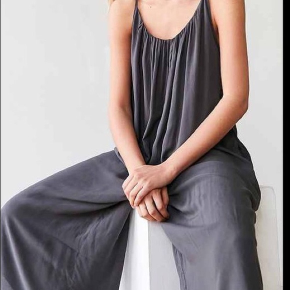 Silence+Noise urban outfitters gray flowy jumpsuit